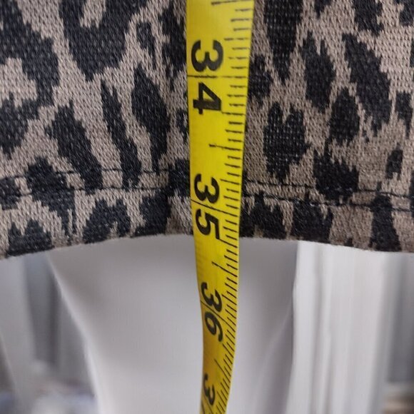 Nine West Women's Brown, Black, Animal Print Sheath Dress Ponte Knit Size M - Picture 6 of 11